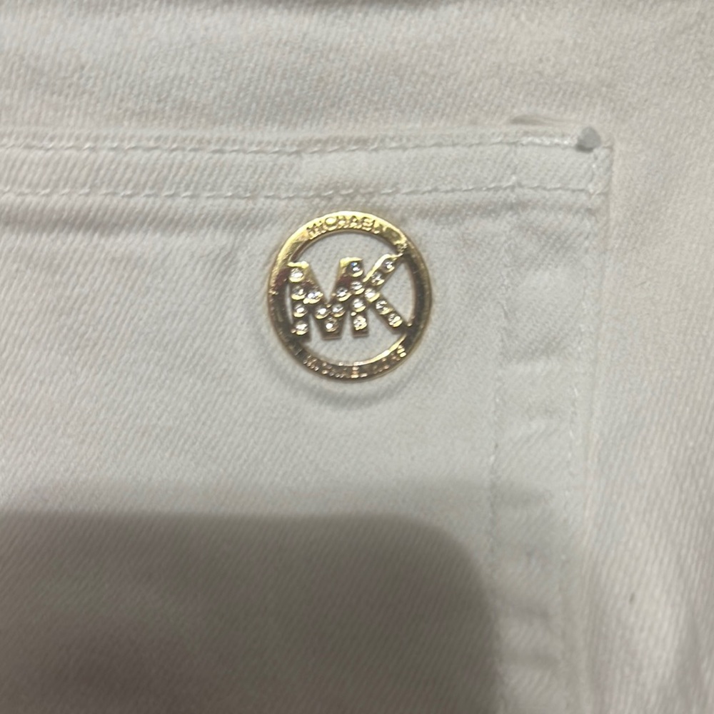 Michael Kors Cream Denim with Gold Logo